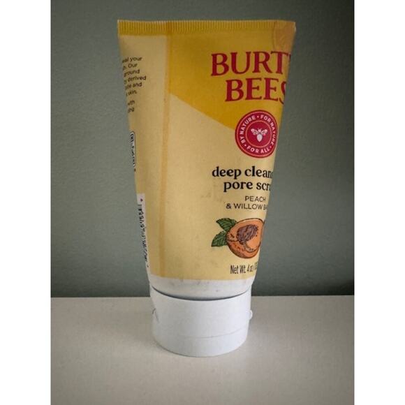 Burt's Bees Deep Cleansing Pore Scrub Peach & Willow Bark 4 oz- New - Picture 4 of 4